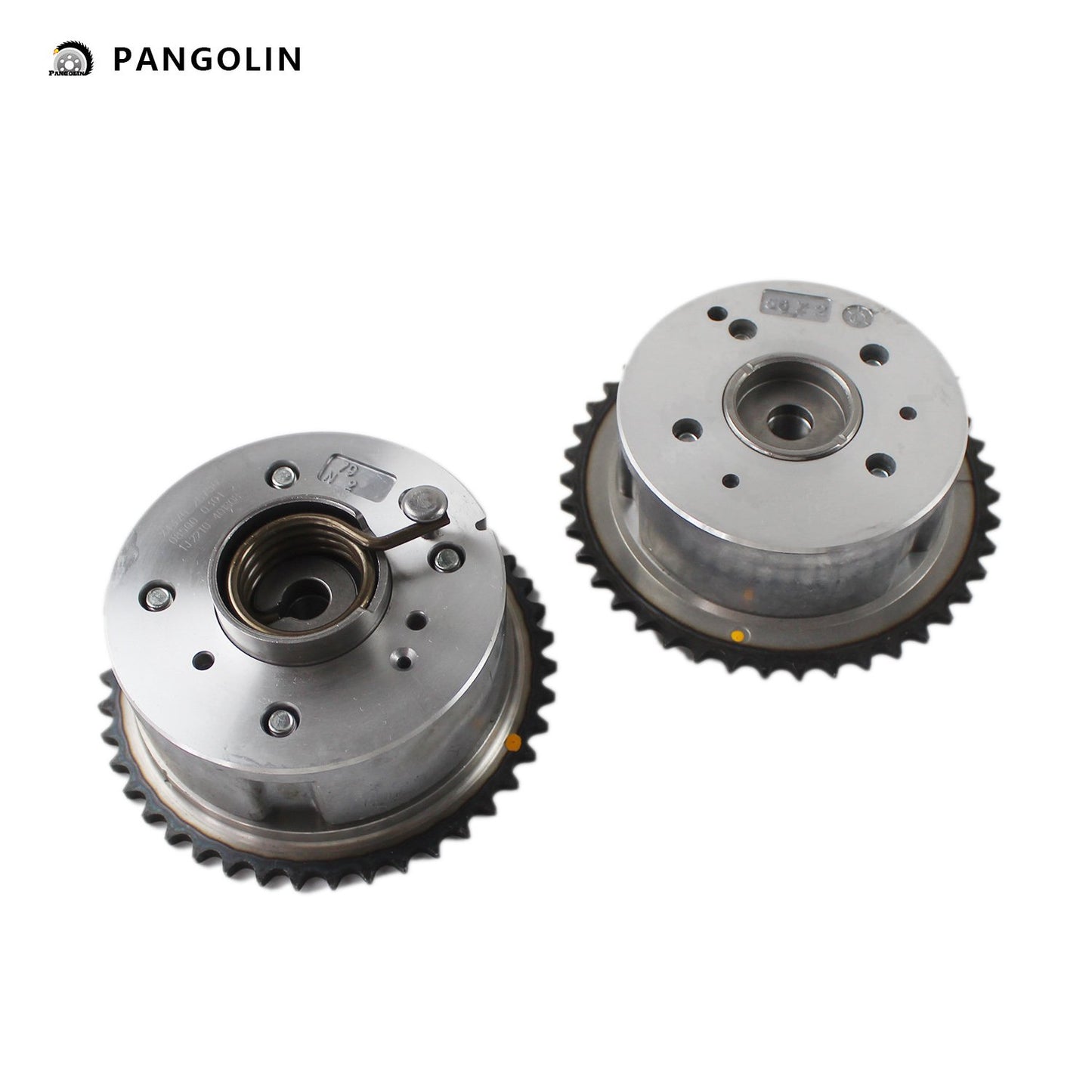 PANGOLIN 2Pcs Intake & Exhaust Camshaft Adjuster 11367583819 Fit for 2011-2019 Hyundai Sonata Tucson Santa Fe, Kia Optima Sorento Camshaft Timing VVT Gear Sprocket Adjuster Replace Part