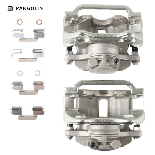 PANGOLIN 2Pcs Rear Brake Calipers 18-B4854 18-B4855 Fits for 2003-2011 Cadillac DeVille DTS, 2003-2007 Chevrolet Silverado 1500, 2003-2007 GMC Sierra 1500 Disc Brake Calipers with Bracket Assembly