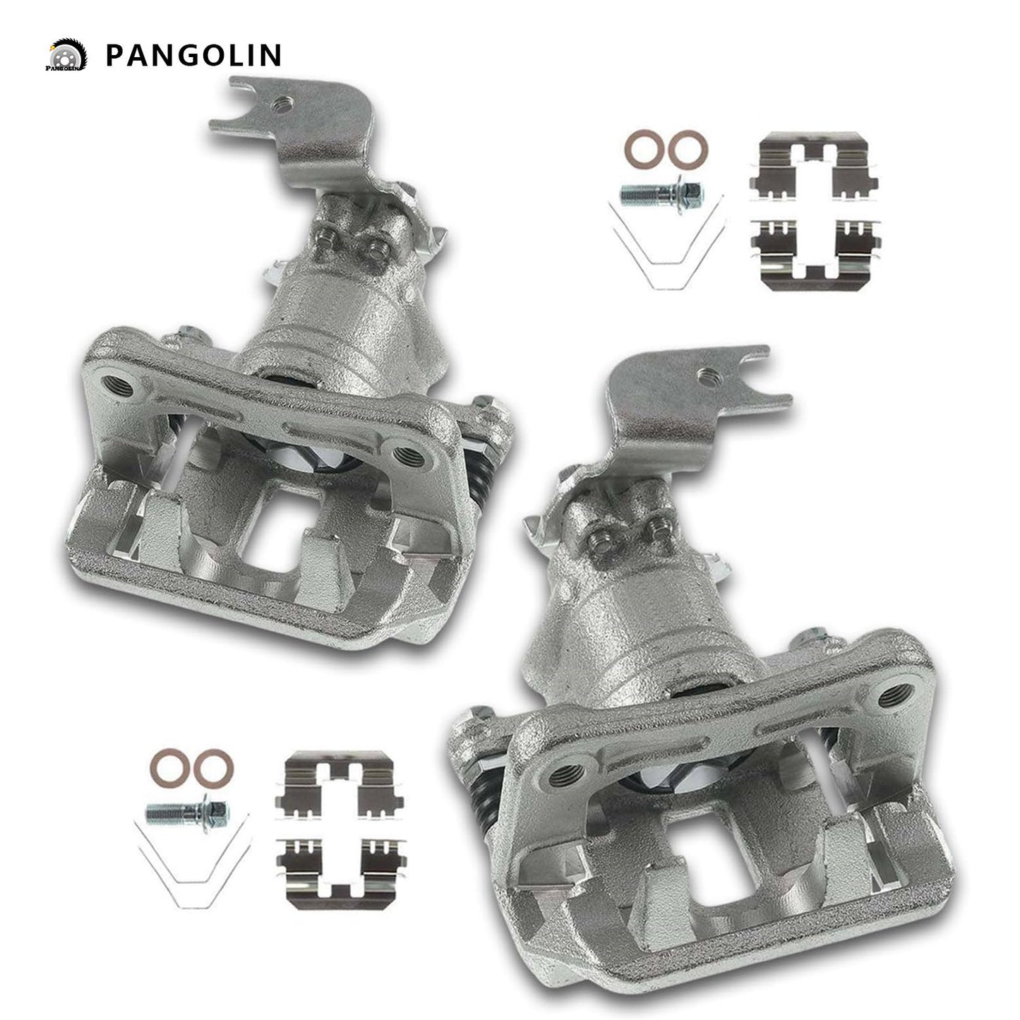 PANGOLIN 2Pcs Rear Brake Calipers 19-B7096 19-B7097 Fits for 2013-2017 Honda Accord 2.0L 2.4L 3.5L Disc Brake Calipers with Bracket Assembly Part OE 43019T2FA01, 43018T2FA01, 43018T2MP00, 43019T2MP00