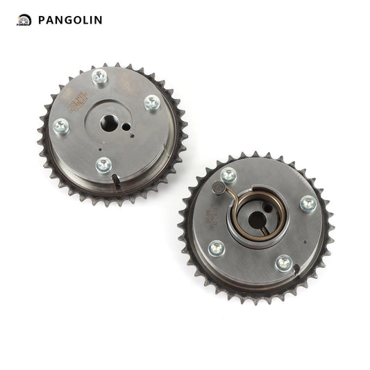 PANGOLIN 2Pcs Timing Camshaft Gear 13050-36011 13050-36010 Fit for 2009-2012 Toyota Venza Sienna RAV4 Highlander Camry 2.5L 2.7L Engine Intake & Exhaust Camshaft Adjuster Timing Gear Replace Part