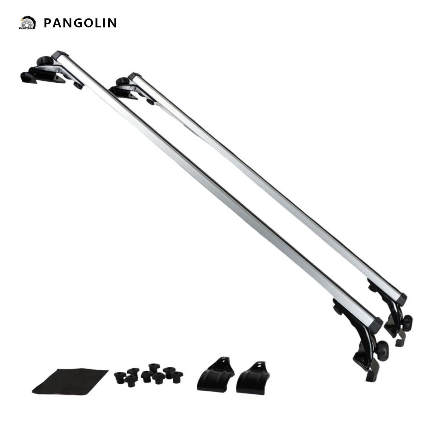 PANGOLIN 48" Universal Car Roof Rack Cross Bars Top Roof Rails Aluminum Adjustable Roof Top Luggage Crossbars Cargo Load with Padded Clips