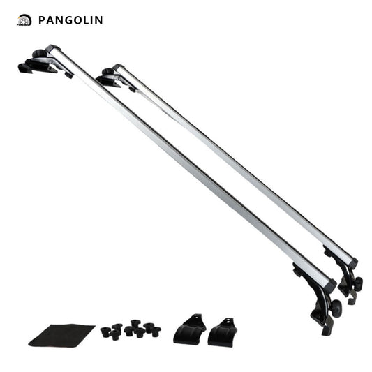 PANGOLIN 48" Universal Car Roof Rack Cross Bars Top Roof Rails Aluminum Adjustable Roof Top Luggage Crossbars Cargo Load with Padded Clips