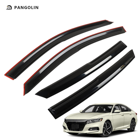 PANGOLIN 4Pcs Car Window Visors Compatible with 2018-2022 Honda Accord Sun Wind Deflector Rain Vent Window Visors Deflectors