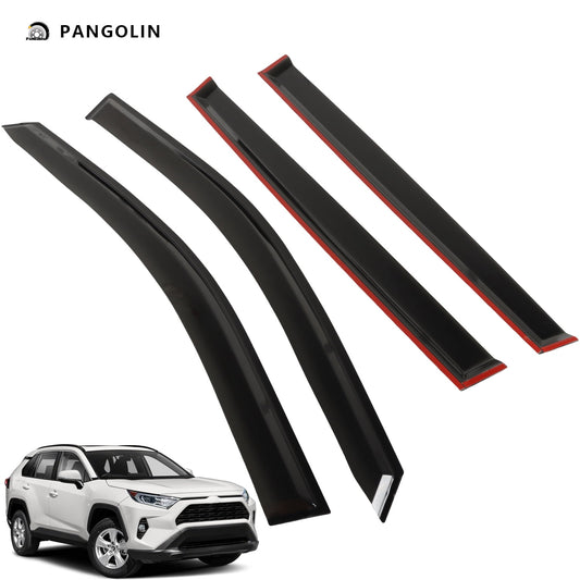 PANGOLIN 4Pcs Car Window Visors Fit for 2019-2023 Toyota RAV4 Sun Wind Deflector Rain Vent Window Visors Deflectors