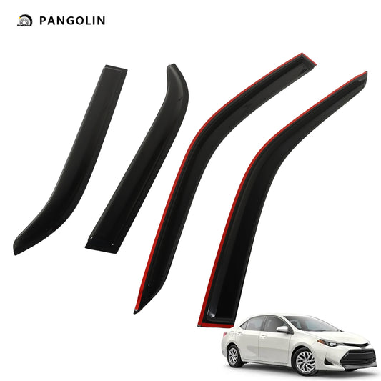 PANGOLIN 4Pcs Car Window Visors Fits for 1998-2002 Toyota Corolla Sun Wind Deflector Rain Vent Window Visors Deflectors