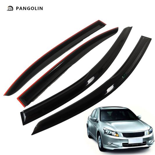 PANGOLIN 4Pcs Car Window Visors Fits for 2008-2012 Honda Accord Sun Wind Deflector Rain Vent Window Visors Deflectors