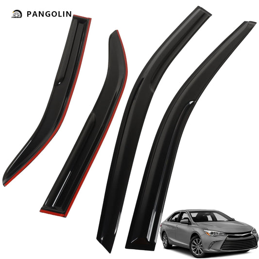 PANGOLIN 4Pcs Car Window Visors Fits for 2012-2017 Toyota Camry Sun Wind Deflector Rain Vent Window Visors Deflectors