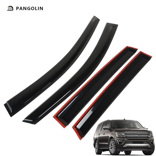 PANGOLIN 4Pcs Car Window Visors Fits for 2013-2019 Ford Escape Sun Wind Deflector Rain Vent Window Visors Deflectors