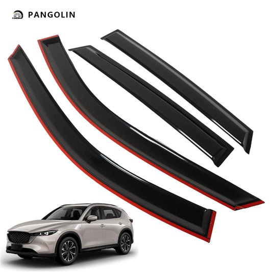 PANGOLIN 4Pcs Car Window Visors Fits for 2017-2023 Mazda CX-5 Sun Wind Deflector Rain Vent Window Visors Deflectors