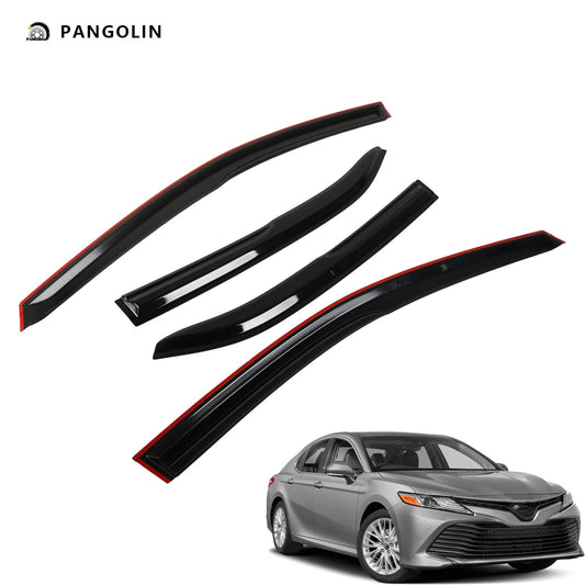 PANGOLIN 4Pcs Car Window Visors Fits for 2018-2023 Toyota Camry Sun Wind Deflector Rain Vent Window Visors Deflectors