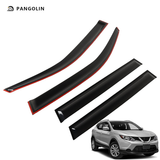 PANGOLIN 4Pcs Car Window Visors Fits for Nissan 2009-2013 Rogue, 2014-2015 Rougue Select Sun Wind Deflector Rain Vent Window Visors Deflectors