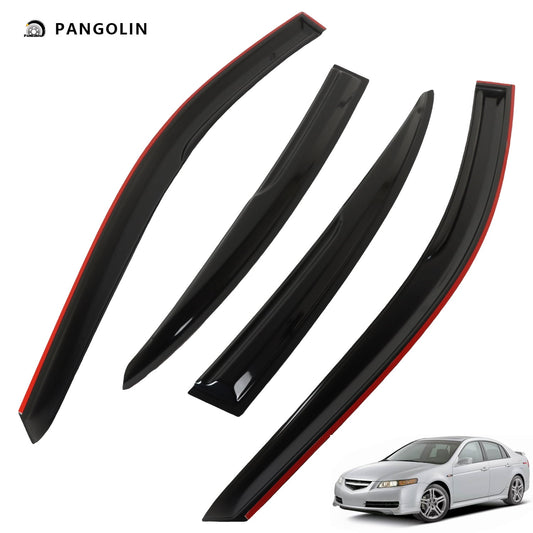 PANGOLIN 4Pcs Car Window Visors Sun Wind Deflector Fits for 2004-2008 Acura TL Rain Vent Window Visors Deflectors