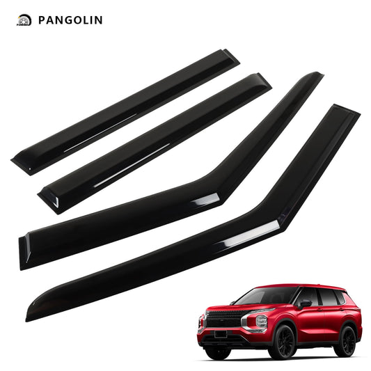 PANGOLIN 4Pcs Car Window Visors Sun Wind Vent Rain Guards Fits for 2022 2023 Mitsubishi Outlander Vent Window Visors Deflectors