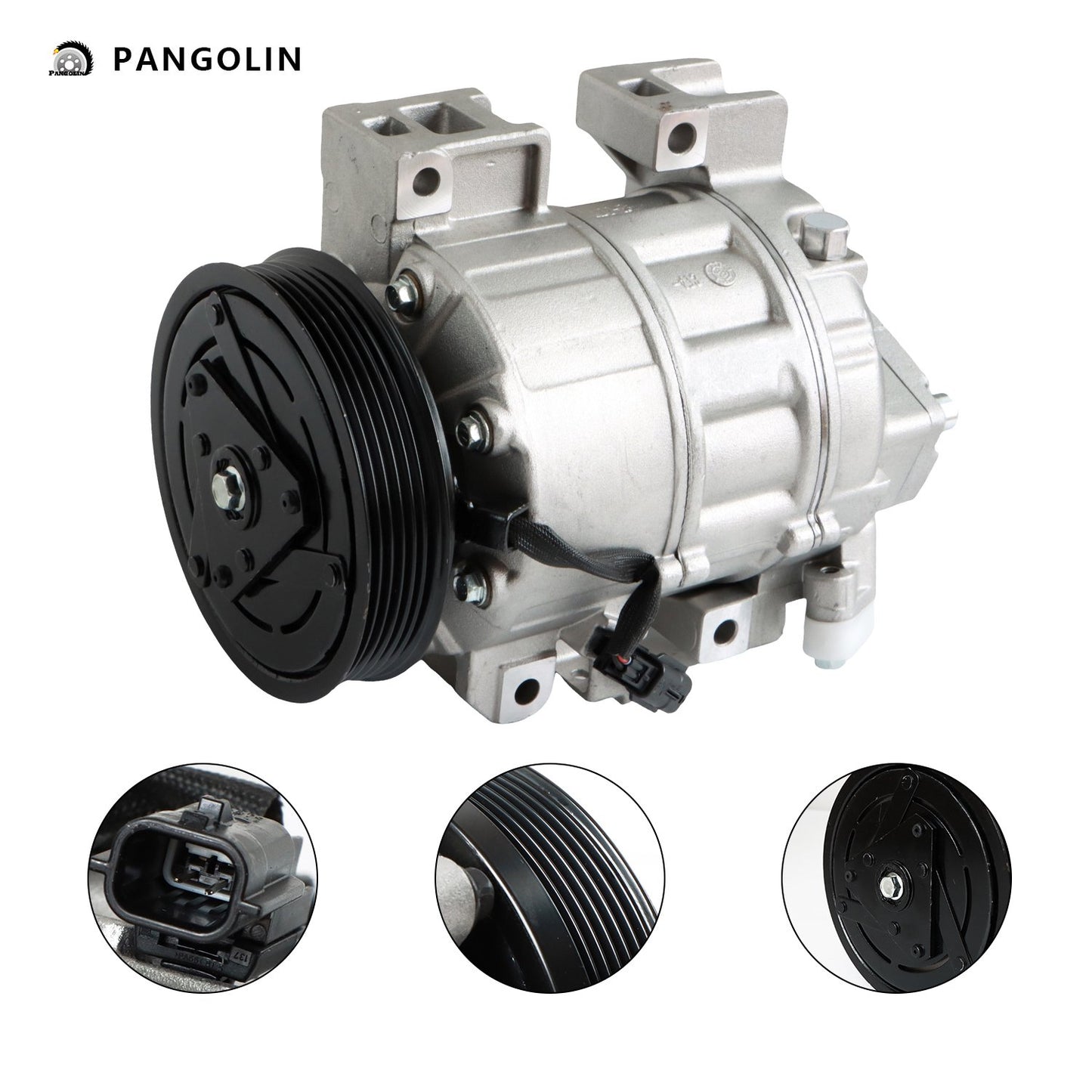 PANGOLIN A/C Compressor CO 10886C Fit for 2007-2012 Nissan Altima 2.5L Air Conditioning Compressor Assembly Auto Replacement Part OE 68664, 98664, 6512503, 92600JA00A, 92600ZN40B