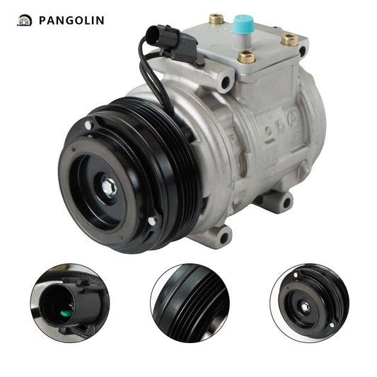 PANGOLIN A/C Compressor CO 21009C Fit for 1994-1996 Toyota T100 2.7L, 1995-2004 Toyota Tacoma 2.4L 2.7L Air Conditioning Compressor Assembly Auto Replacement Part OE 1521040, DW77335, 10342361
