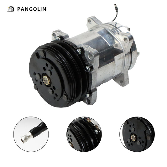 PANGOLIN A/C Compressor CO 4647C Fit for 2011-2014 Freightliner MCL, 1996-1998 Volvo WI Air Conditioning Compressor Assembly Auto Replacement Part OE 1803787, 4663SAN, LE1620, 32838600, 3949142