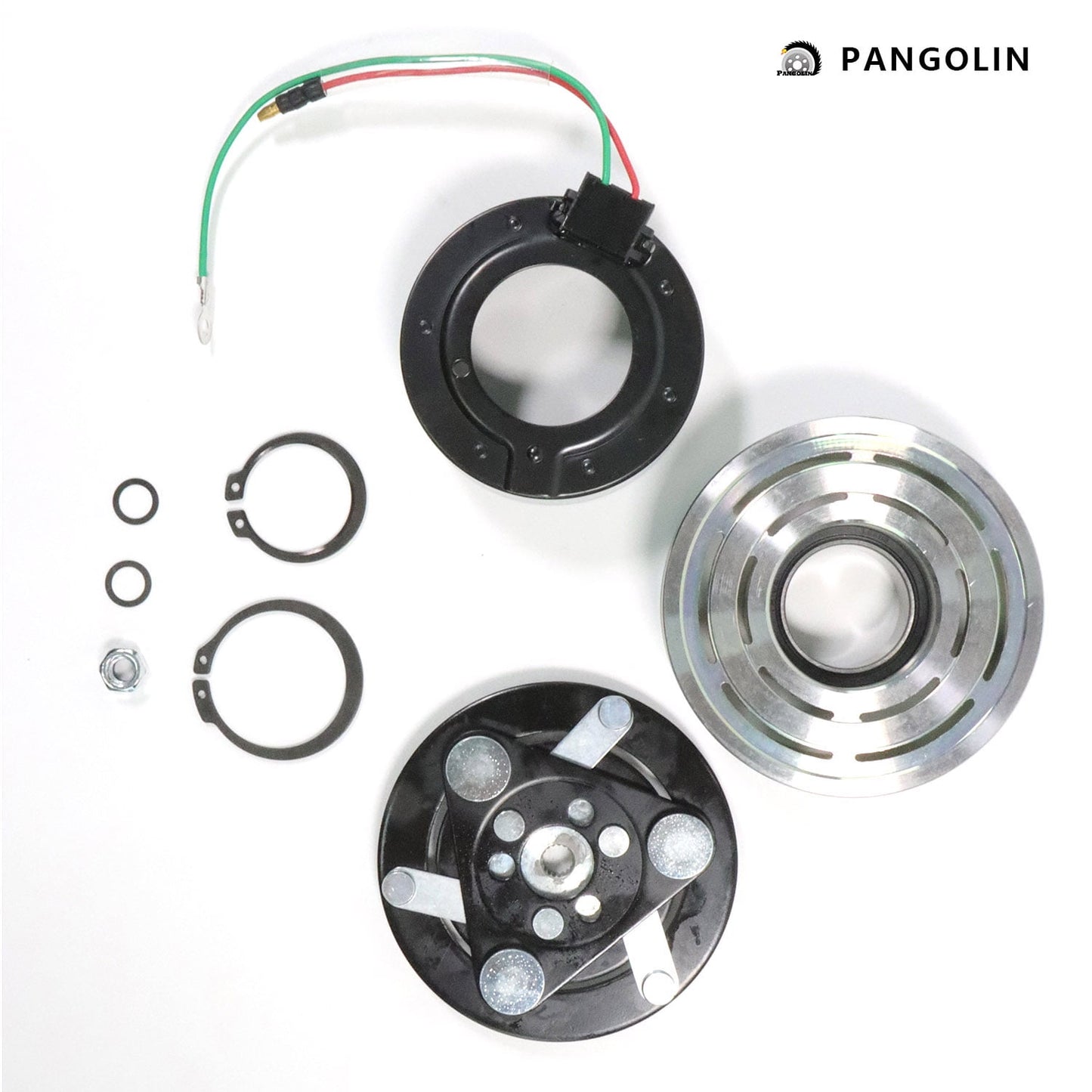 PANGOLIN A/C Compressor Clutch Kit 1102608 Fit for 2006-2011 Honda Civic 1.8L Air Conditioning Compressor Clutch Assembly Auto Replacement Part OE RC97555, CO 4918AC, 5512349, 6512349, 7512349