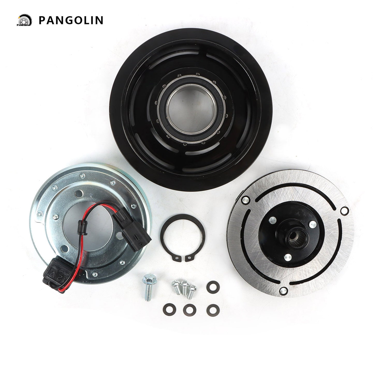 PANGOLIN A/C Compressor Clutch Kit 92610JM01C Fit for 2008-2013 Nissan Rouge 2.5L L4 Air Conditioning Compressor Clutch Assembly Auto Replacement Part OE 10362251, 141004NC, 141004NEW