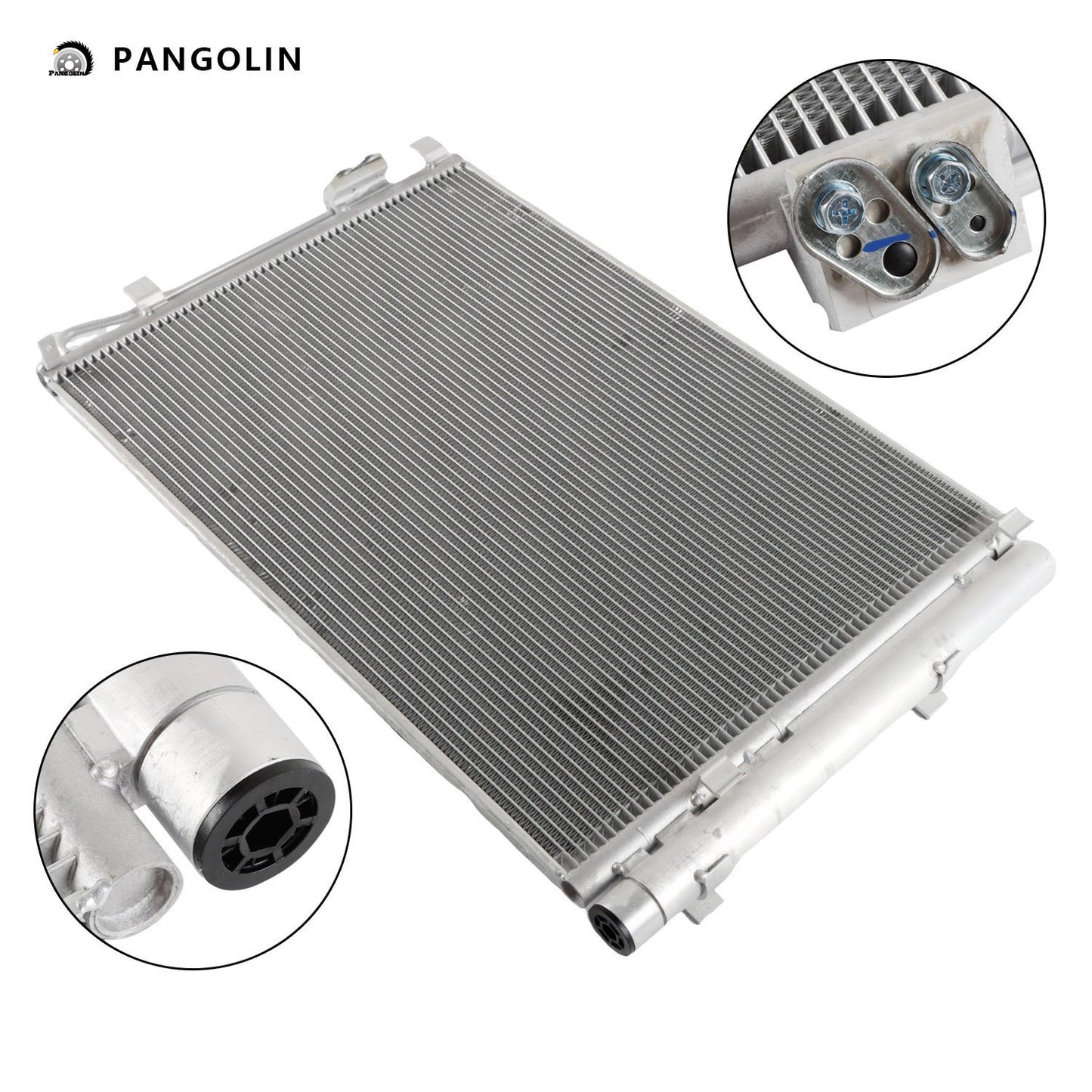 PANGOLIN A/C Condenser 4438 Fit for 2012-2017 Hyundai Accent, 2012-2017 Hyundai Veloster, 2012-2017 Kia Rio Air Conditioning Condenser Auto Replacement Part OE 3979, 74438, 976061W000, 976061W001