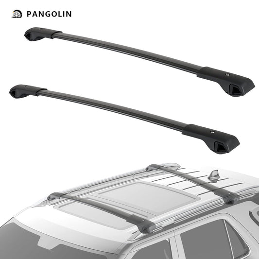 PANGOLIN Car Roof Rack Cross Bars Compatible with 2014-2023 Subaru Forester Auto Top Roof Rails Aluminum Adjustable Roof Top Luggage Crossbars Cargo Load with Raised Side Rails