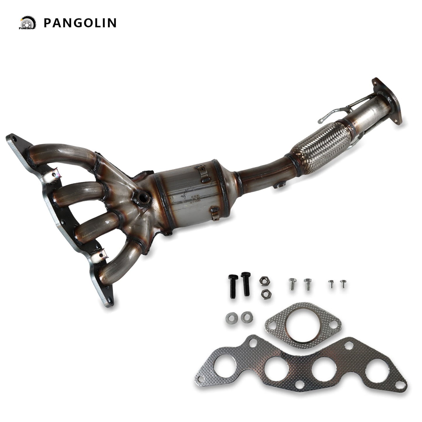 PANGOLIN  Catalytic Converter Kit Fits for 2012 2013 2014 2015 2016 2017 2018 Ford Focus 2.0L EPA Manifold Exhaust Catalytic Converter Replacement Part OE 16647, 641514