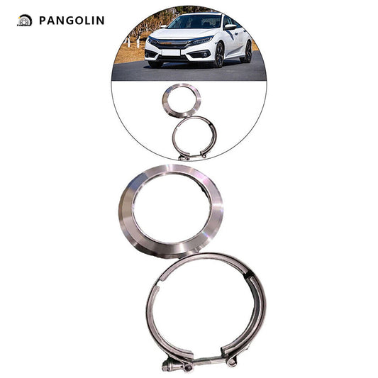 PANGOLIN Clamp Reducer 5" to 4" Reducer Flange Clamp Stainless Steel V-Band Outlet Reducer Flange Clamp Kit for Borg Warner S400 S480 S463 S467 SXE SX T6 Replacement