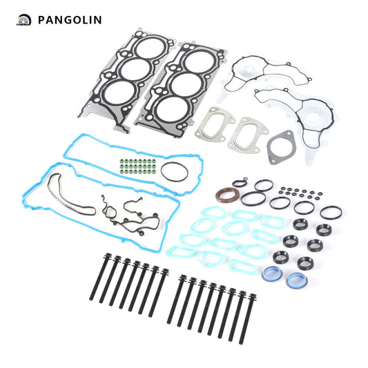 PANGOLIN Cylinder Head Gasket Set with Head Bolts HS26541PT Fit for 2011-2016 Chrysler 200 300, Dodge Challenger Journey, Ram 1500 C/V, Jeep Wrangler Engine Camshaft Bolt Aftermarket Replace Part