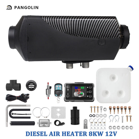 PANGOLIN Diesel Air Heater, Diesel Heater All in One with LCD Display, Remote Control, Fast Heating for Thermostat Boat Motorhome Truck Trailer, 8KW 12V