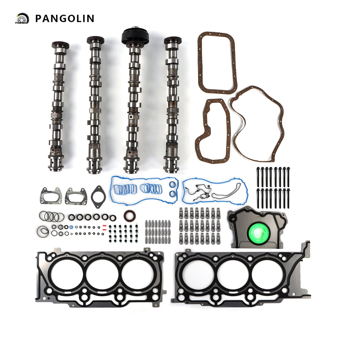 PANGOLIN Engine Camshaft Set with Head Gasket Bolts 5184380AG Fit for 2011-2016 Ram ProMaster 1500 2500 3500, Dodge Charger Durango, Jeep Wrangler Engine Camshaft Bolt Aftermarket Replace Part