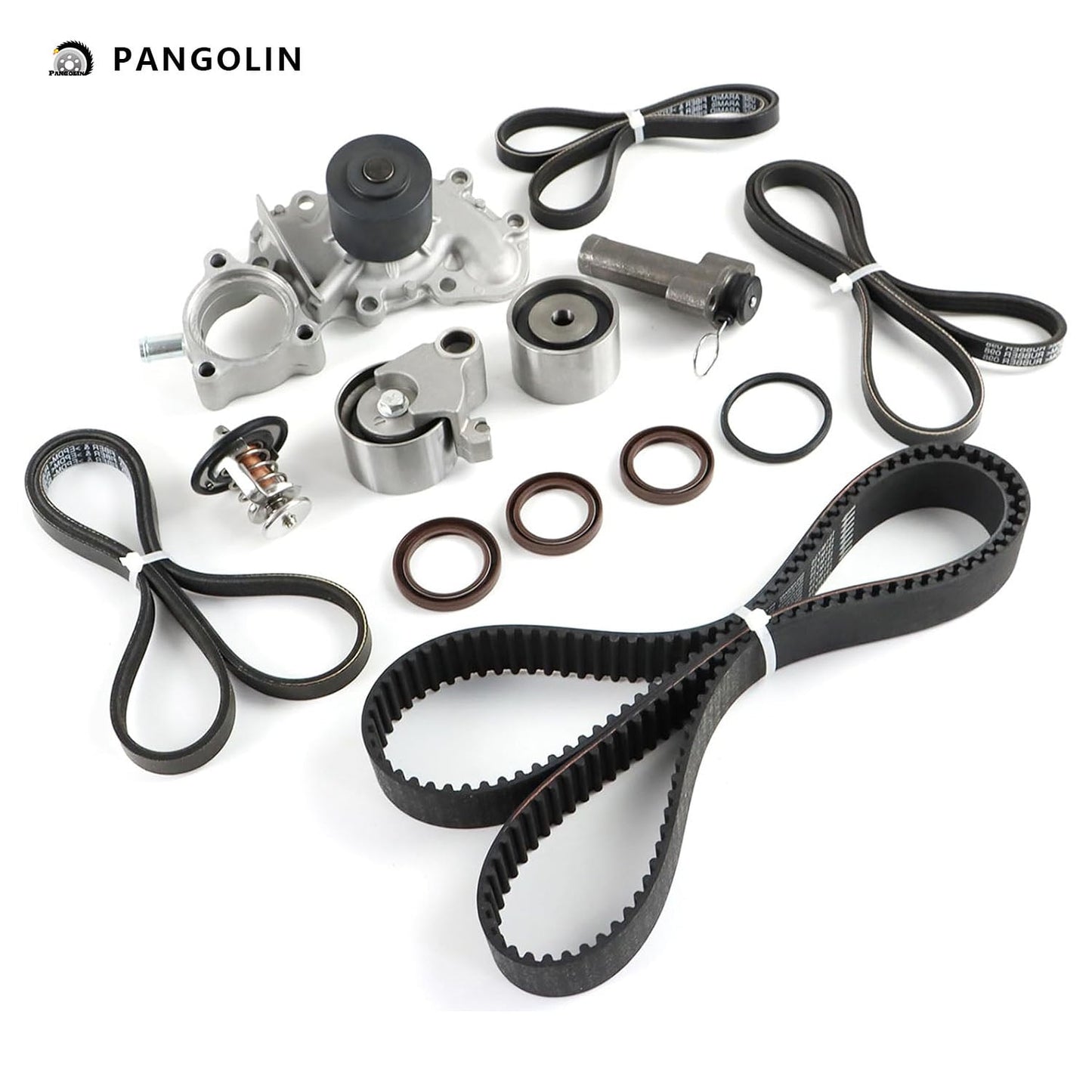 PANGOLIN Engine Timing Belt Kit with Water Pump 13503-62040 Fit for 1995-2004 Toyota Tacoma T100 Tundra 4Runner 3.4L V6 Engine Timing Belt Water Pump Kit Replace Parts OE 13505-62070, 1350362040