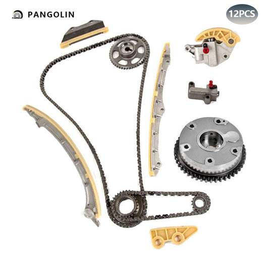 PANGOLIN Engine Timing Chain Kit with Camshaft Adjuster, 14510-R40-A01 Fit for Honda Acura ILX Accord Civic Crosstour CR-V 2.4L 2008-2015, Automotive Timing Chain Set Parts with VVT Gear