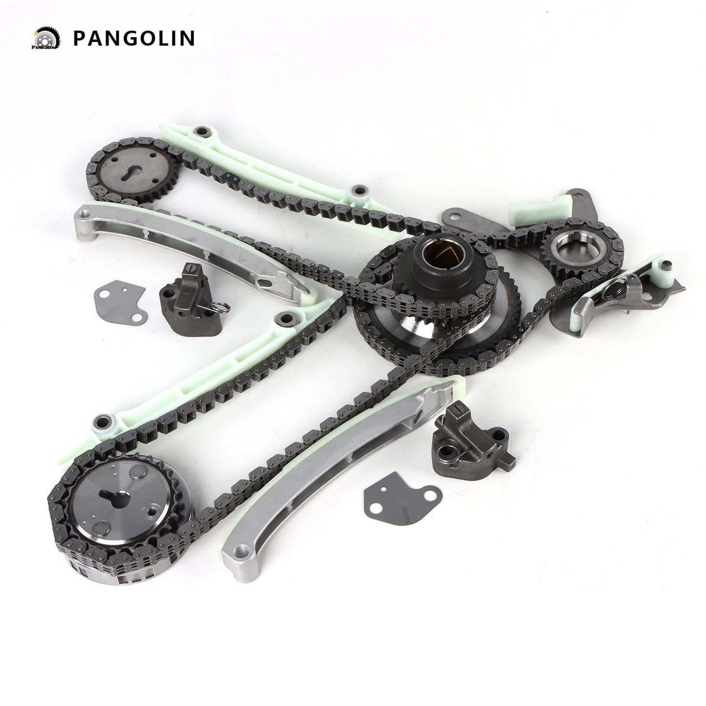 PANGOLIN Engine Timing Chain Kit Fit for 2002-2008 Dodge Dakota Durango Ram 1500, Jeep Commander Grand Cherokee, Mitsubishi Raider Timing Belt Kit Engine Replace Part OE 53020680, 53020778