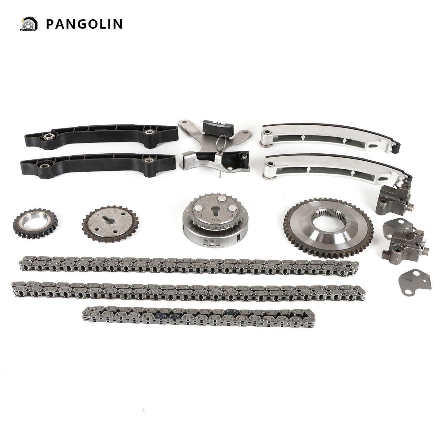 PANGOLIN Engine Timing Chain Kit Fit for 2004-2010 Dodge Dakota Durango Nitro, Jeep Commander Liberty, Mitsubishi Raider, Ram 1500 Timing Belt Kit Engine Replace Part OE 9-0393SB, 95423