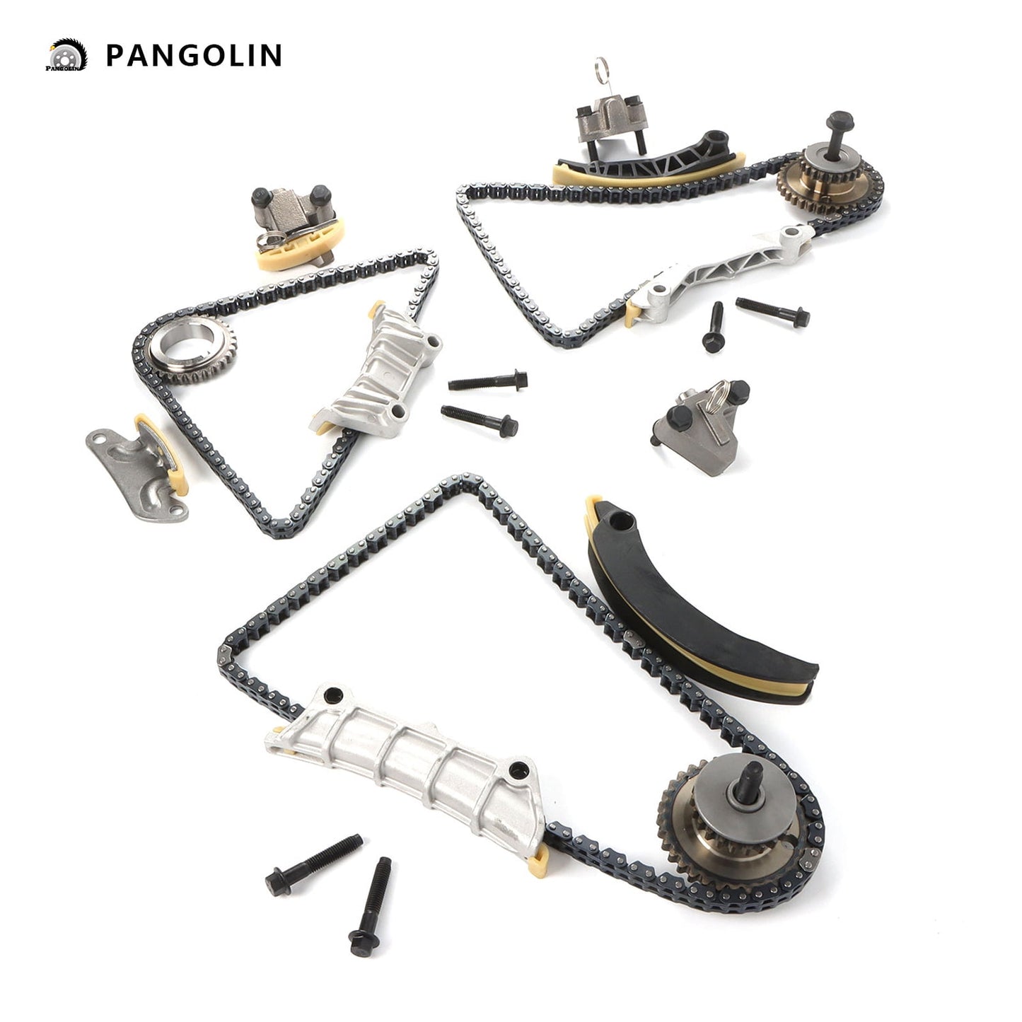 PANGOLIN Engine Timing Chain Kit Fit for 2007-2015 Allure Enclave LaCrosse Camaro, ATS CTS STS SRX XTS, Acadia Terrain, Grand Vitara 3.0L 3.6L Replacement Part OE 9-0753S, 1255861,1262514