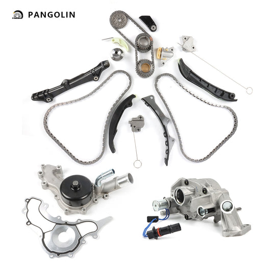 PANGOLIN Engine Timing Chain Kit Fit for 2011-2015 Jeep Wrangler Grand Cherokee, Dodge Avenger Charger Journey, Chrysler 200 300 Timing Belt Kit Engine Replace Part OE 5184352AE, 5184355AE