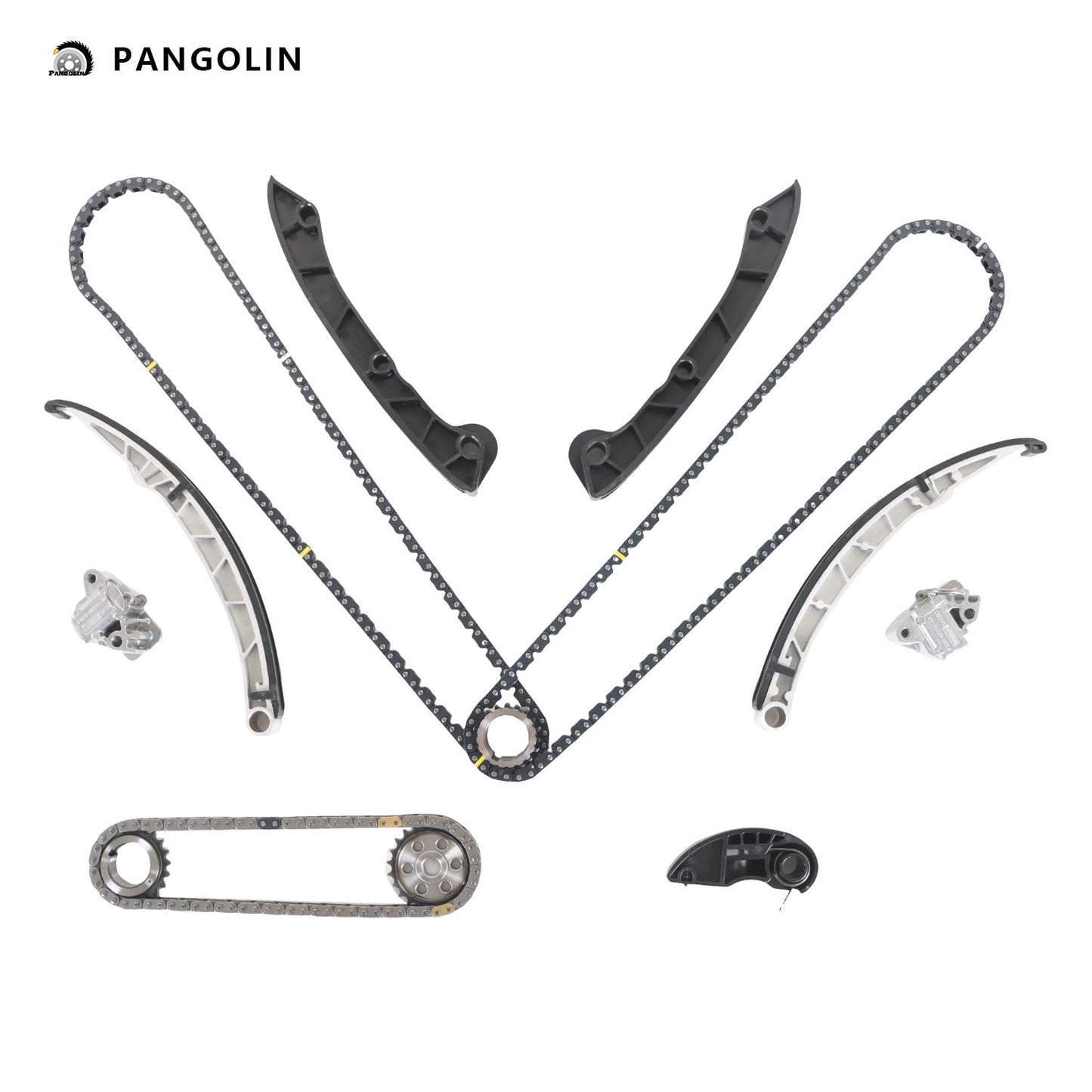 PANGOLIN Engine Timing Chain Kit Fit for 2011-2015 Land Rover Range Rover Sport LR4 Range Rover Timing Belt Kit Engine Replace Part OE LR032048, LR072638, LR051013, LR051011, LR051012, LR095472