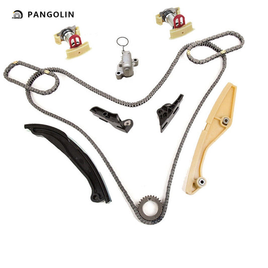 PANGOLIN Engine Timing Chain Kit Fit for 2011-2017 Explorer, 2015-2016 F-150, 2013-2016 Flex, 2011-2016 Edge, 2011-2017 Mustang Timing Belt Kit Engine Replace Part OE JL3Z-6L266-A, AT4Z-6K254-A