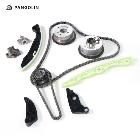 PANGOLIN Engine Timing Chain Kit with Oil Pump Tensioner Fit for 2007-2013 Jeep Compass Patriot, Dodge Caliber Avenger Journey, Chrysler 200 Sebring Timing Belt Kit Engine Replace Part OE 5047021AA