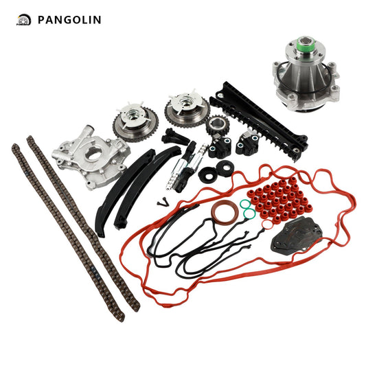 PANGOLIN Engine Timing Chain Kit with Oil Pump Water Pump Phasers VVT Valves Fit for 2004-2011 Expedition F-150 F-250 F-350, 2005-2010 Lincoln Navigator Mark LT 5.4L Engine Replace Part 3L3Z6M280EA