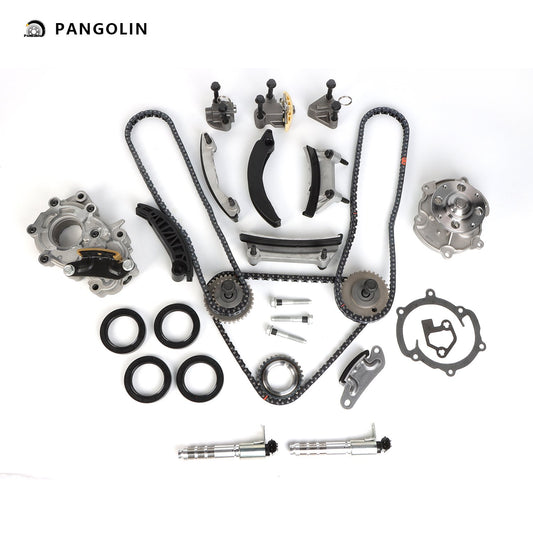 PANGOLIN Engine Timing Chain Kit with Oil Pump Water Pump Solenoid Fit for Buick, Pontiac, Chevrolet, Saturn, Suzuki, Saab, Cadillac CTS ATS SRX STS 24 Valve Engine Replace Part OE 9-0753S