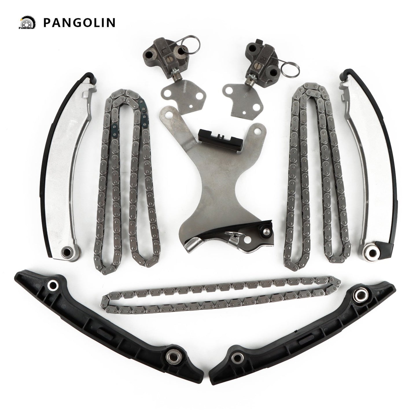 PANGOLIN Engine Timing Chain Kit with Tensioners Guide Rails Fit for 2002-2010 Dodge Ram 1500 Nitro Durango, 2002-2012 Jeep Liberty Commander Timing Belt Kit Engine Replace Part OE TCS46022