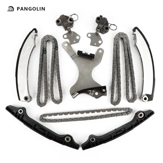 PANGOLIN Engine Timing Chain Kit with Tensioners Guide Rails Fit for 2002-2010 Dodge Ram 1500 Nitro Durango, 2002-2012 Jeep Liberty Commander Timing Belt Kit Engine Replace Part OE TCS46022