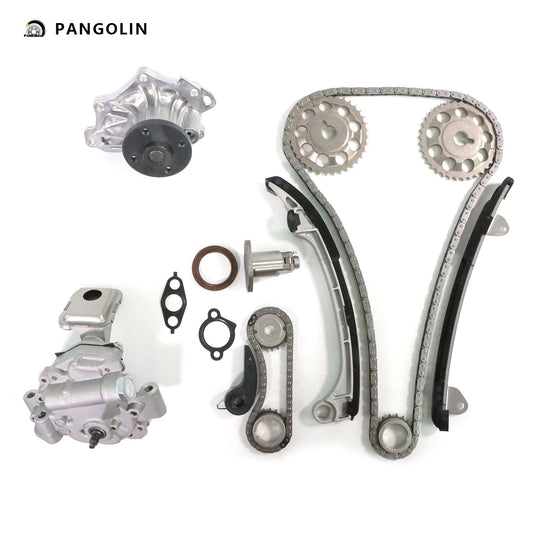 PANGOLIN Engine Timing Chain Kit with Water & Oil Pump Fit for 2001-2009 Toyota Camry Corolla Highlander RAV4 Solara Timing Belt Kit Engine Replace Part OE 13506-0H011, 13540-0H010, 9-5527