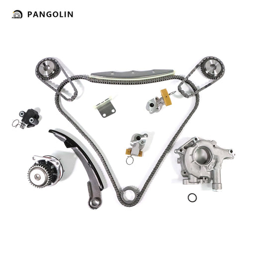 PANGOLIN Engine Timing Chain Kit with Water & Oil Pump Fit for 2002-2008 INFINITI FX35 G35 I35 M35 350Z, 2002-2007 Nissan Murano Maxima Timing Belt Kit Engine Replace Part OE 21010-AL528A