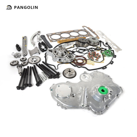 PANGOLIN Engine Timing Chain Kit with Water & Oil Pump Fit for 2006-2016 Buick Verano Regal, Chevrolet Cobalt HHR, GMC Terrain, Pontiac G5 G6 Timing Belt Kit Engine Replace Part OE HS26517PT