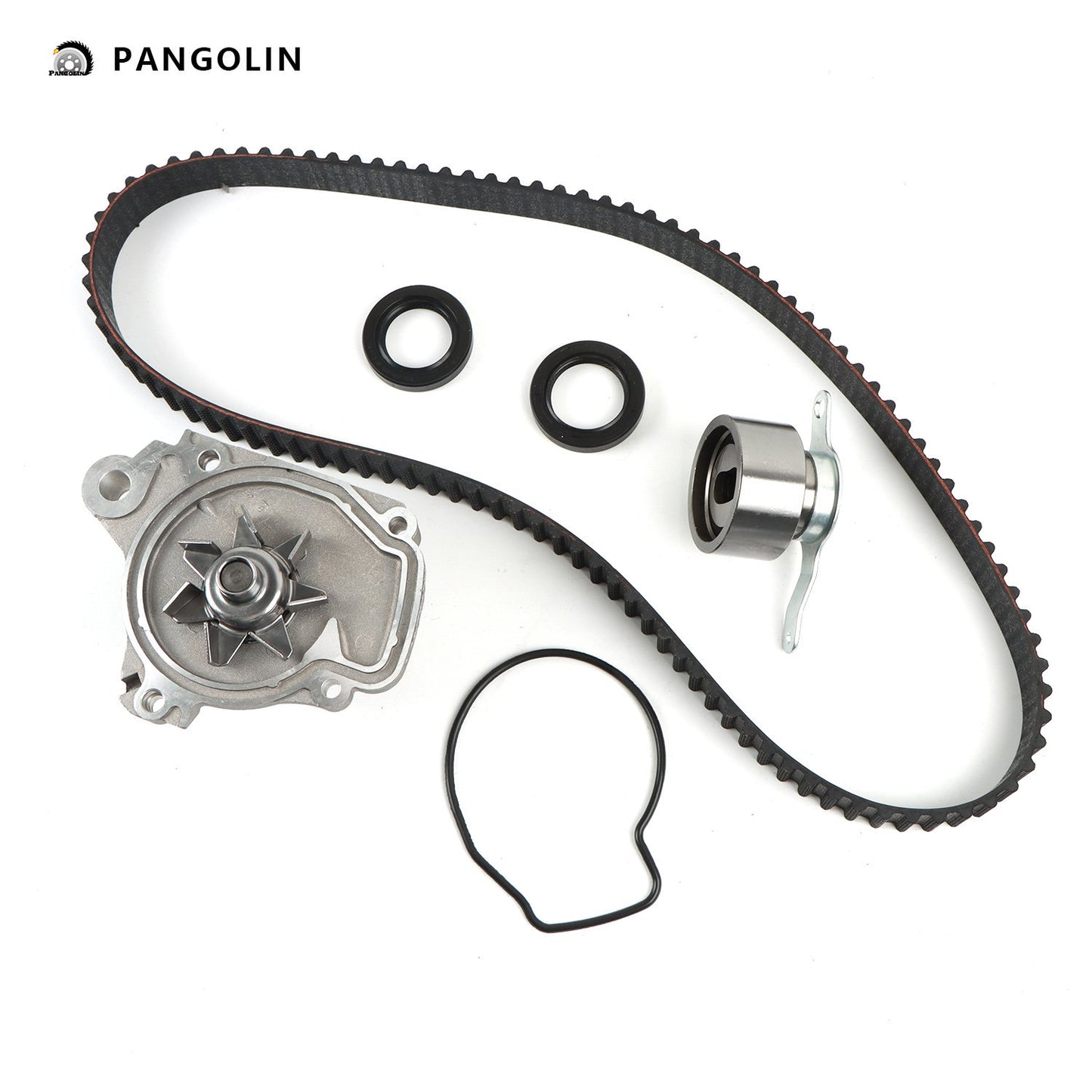 PANGOLIN Engine Timing Chain Kit with Water Pump Fit for 1996-2000 Honda Civic Timing Belt Kit Engine Replace Part OE 14400-P28-004, 14520-P2A-305, 19200-P2A-A01, TBK224, WP4029