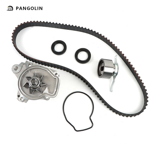 PANGOLIN Engine Timing Chain Kit with Water Pump Fit for 1996-2000 Honda Civic Timing Belt Kit Engine Replace Part OE 14400-P28-004, 14520-P2A-305, 19200-P2A-A01, TBK224, WP4029