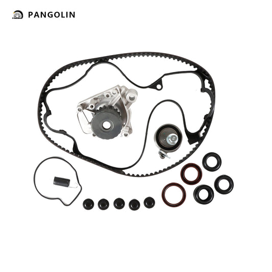 PANGOLIN Engine Timing Chain Kit with Water Pump Fit for 2001-2005 Honda Civic Timing Belt Kit Engine Replace Part OE 14400-PMM-A02, 14520-PLC-335, 19200-PLM-A01, TS26312, ITM312