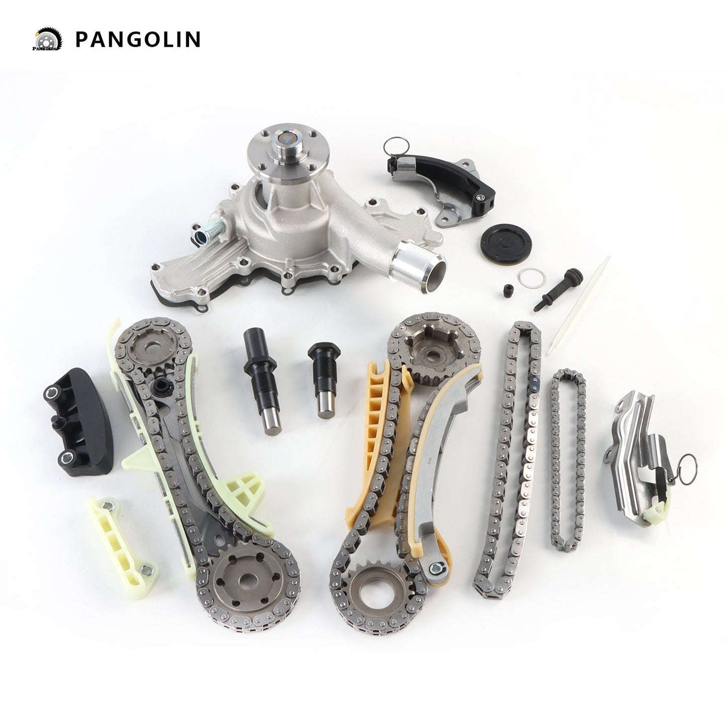 PANGOLIN Engine Timing Chain Kit with Water Pump Fit for 2001-2009 Mazda B4000, 1998-2009 Mercury Mountaineer, 1997-2009 Explorer Mustang Ranger Timing Belt Kit Engine Replace Part OE 9-0389S