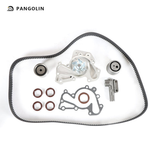 PANGOLIN Engine Timing Chain Kit with Water Pump Fit for 2002-2010 Kia Optima Sportage, 1999-2009 Hyundai Sonata Santa Tiburon Tucson Timing Belt Kit Engine Replace Part OE 146-2040, TBK315-GMB